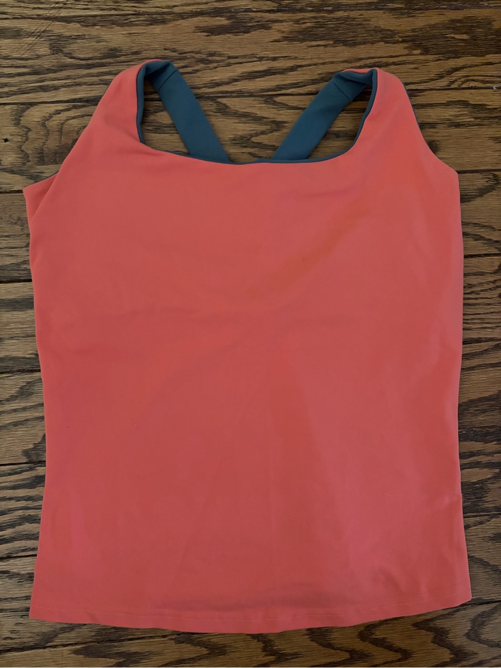 PrAna Coral Crisscross Back Shelf Bra Yoga Tank Size S